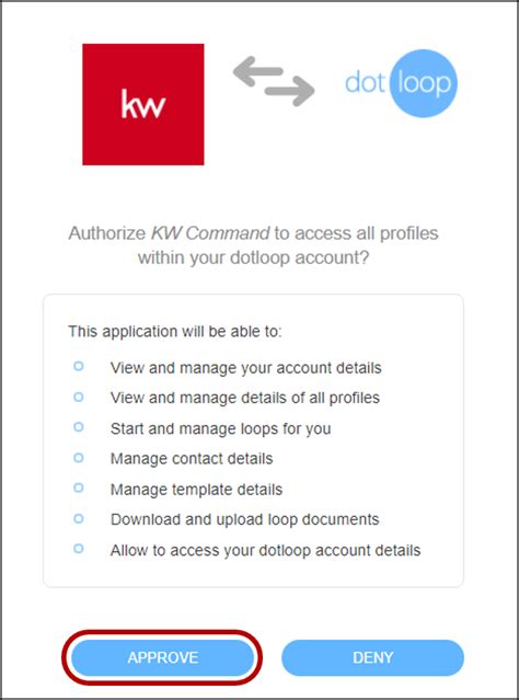 How to Connect DotLoop to Your KW Command Account .